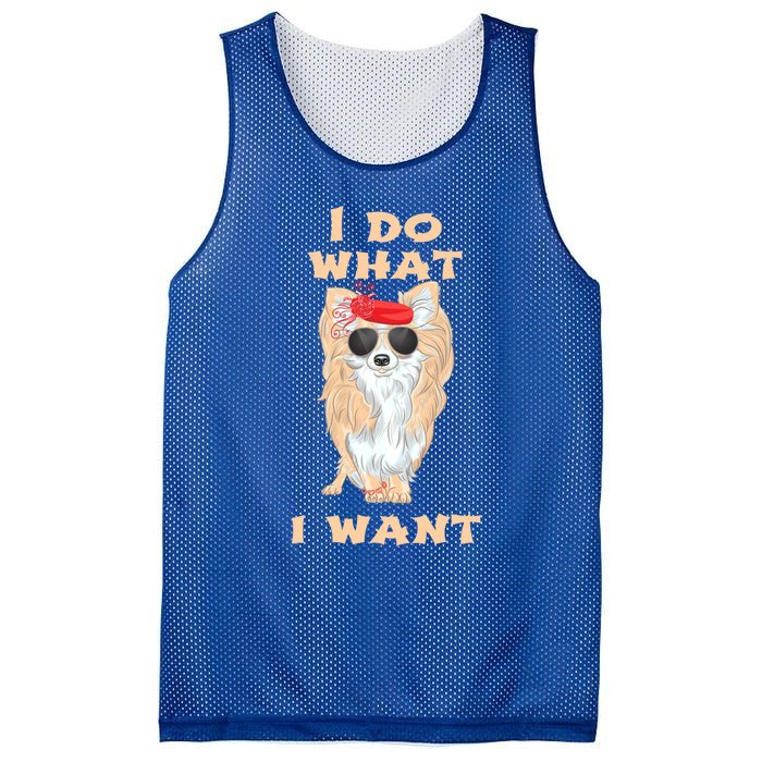 I Do What I Want Chihuahua Gift Mesh Reversible Basketball Jersey Tank