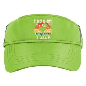 I Do What I Want Dachshund Retro Christmas Style Funny Gift Adult Drive Performance Visor