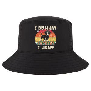 I Do What I Want Dachshund Retro Christmas Style Funny Gift Cool Comfort Performance Bucket Hat