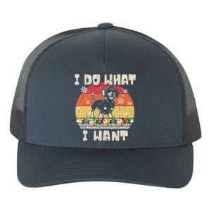 I Do What I Want Dachshund Retro Christmas Style Funny Gift Yupoong Adult 5-Panel Trucker Hat