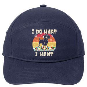 I Do What I Want Dachshund Retro Christmas Style Funny Gift 7-Panel Snapback Hat