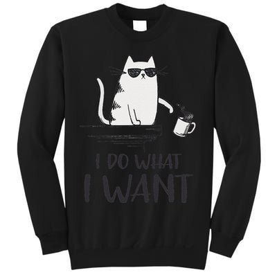 I Do What I Want Funny Cat Lovers Sweatshirt