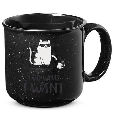 I Do What I Want Funny Cat Lovers 15oz Campfire Ceramic Mug