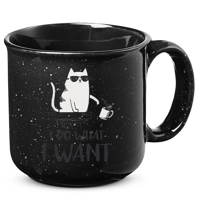 I Do What I Want Funny Cat Lovers 15oz Campfire Ceramic Mug