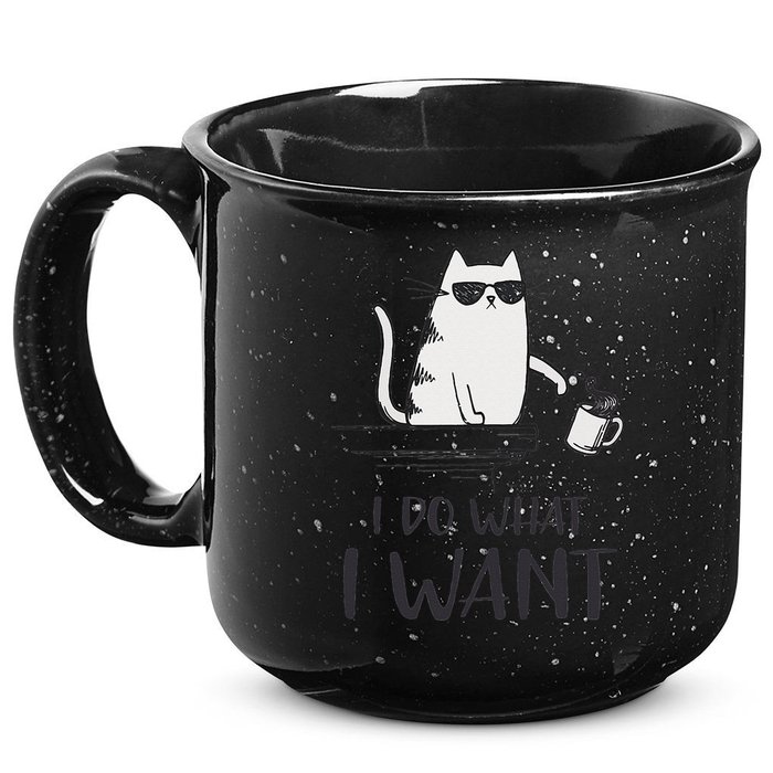 I Do What I Want Funny Cat Lovers 15oz Campfire Ceramic Mug
