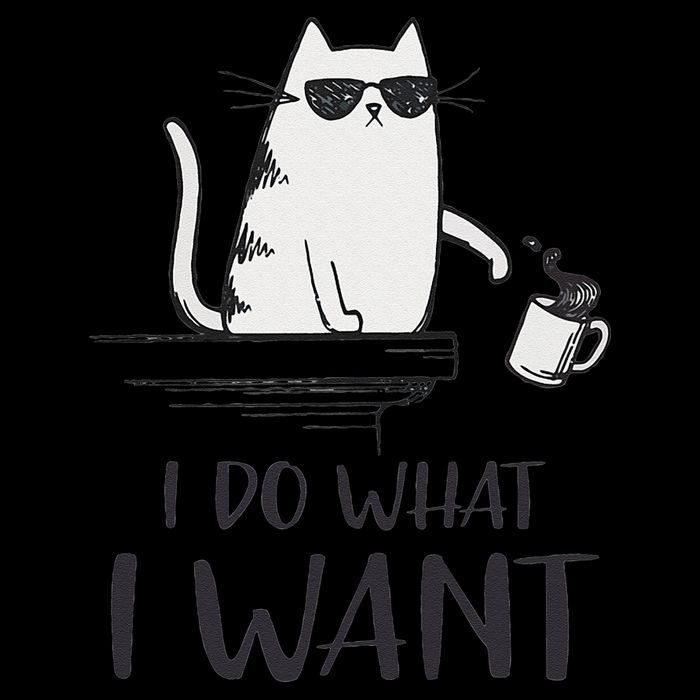 I Do What I Want Funny Cat Lovers Drawstring Bag