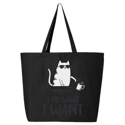 I Do What I Want Funny Cat Lovers 25L Jumbo Tote