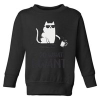 I Do What I Want Funny Cat Lovers Toddler Sweatshirt