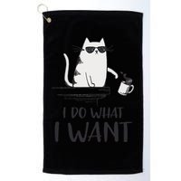 I Do What I Want Funny Cat Lovers Golf Towel