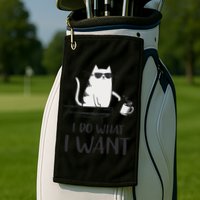 I Do What I Want Funny Cat Lovers Golf Towel