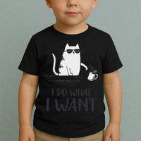 I Do What I Want Funny Cat Lovers Toddler T-Shirt