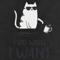 I Do What I Want Funny Cat Lovers Microfiber Hand Towel