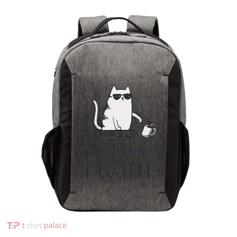 I Do What I Want Funny Cat Lovers Vector Backpack