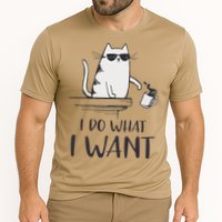 I Do What I Want Funny Cat Lovers Performance Shirt
