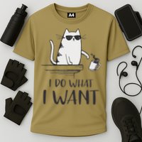I Do What I Want Funny Cat Lovers Performance Shirt