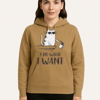 I Do What I Want Funny Cat Lovers Hoodie