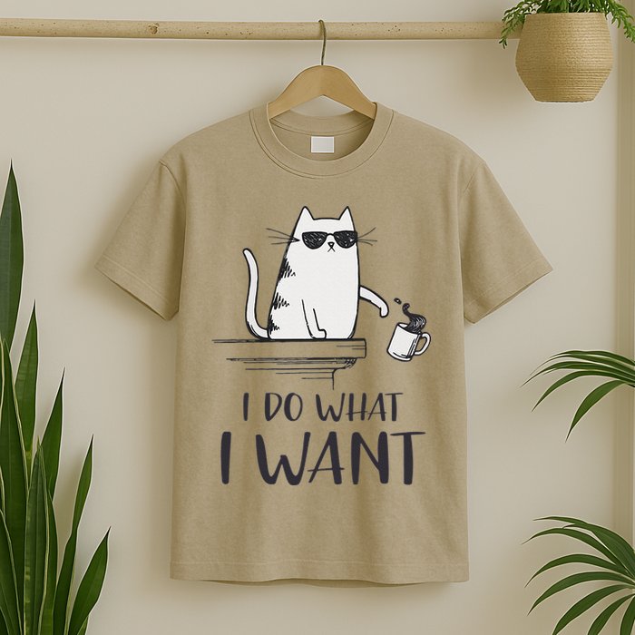 I Do What I Want Funny Cat Lovers T-Shirt