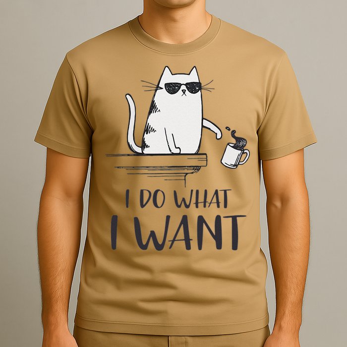 I Do What I Want Funny Cat Lovers T-Shirt