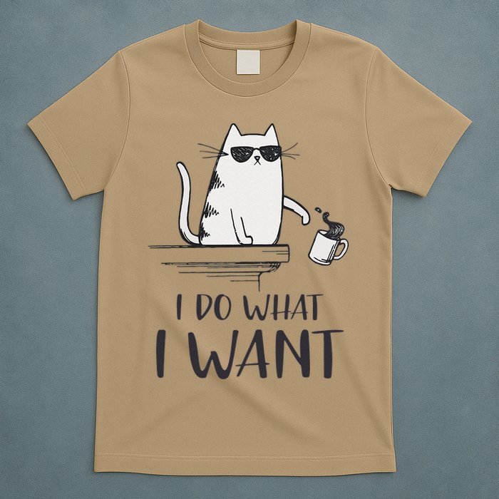 I Do What I Want Funny Cat Lovers T-Shirt