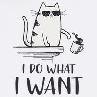 I Do What I Want Funny Cat Lovers Garment-Dyed Sweatshirt