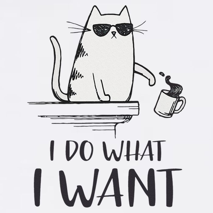 I Do What I Want Funny Cat Lovers Garment-Dyed Sweatshirt
