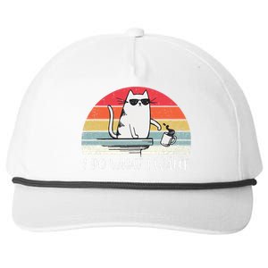 I Do What I Want Funny Black Cat Lovers Snapback Five-Panel Rope Hat