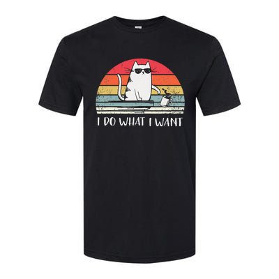 I Do What I Want Funny Black Cat Lovers Softstyle CVC T-Shirt