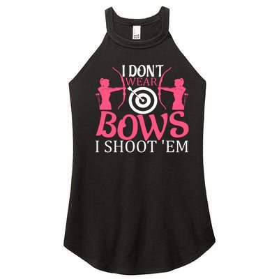 I Dont Wear Bows I Shoot Em Women’s Perfect Tri Rocker Tank