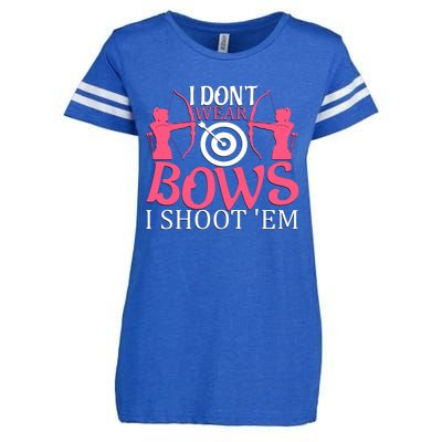 I Dont Wear Bows I Shoot Em Enza Ladies Jersey Football T-Shirt