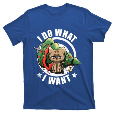 I Do What I Want Funny Cat Dad Cat Moms Christmas Cat Lovers Gift T-Shirt