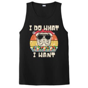 I Do What I Want Olde English Bulldog Retro Christmas Style Gift PosiCharge Competitor Tank