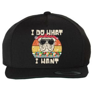 I Do What I Want Olde English Bulldog Retro Christmas Style Gift Wool Snapback Cap