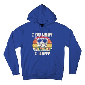 I Do What I Want Olde English Bulldog Retro Christmas Style Gift Hoodie