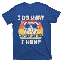 I Do What I Want Olde English Bulldog Retro Christmas Style Gift T-Shirt