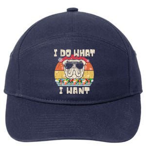 I Do What I Want Olde English Bulldog Retro Christmas Style Gift 7-Panel Snapback Hat