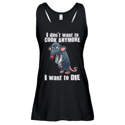 I Don't Want To Cook Anymore I Want To Die Ladies Essential Flowy Tank