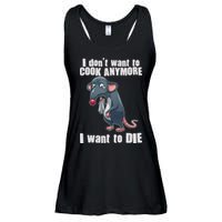I Don't Want To Cook Anymore I Want To Die Ladies Essential Flowy Tank
