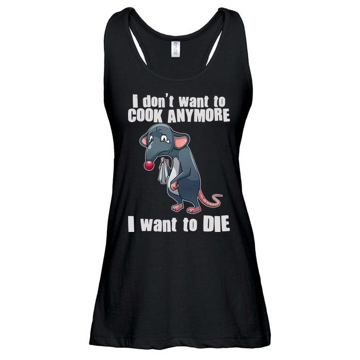 I Don't Want To Cook Anymore I Want To Die Ladies Essential Flowy Tank