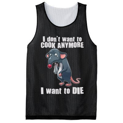 I Don't Want To Cook Anymore I Want To Die Mesh Reversible Basketball Jersey Tank