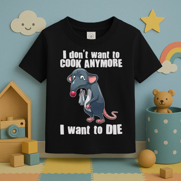 I Don't Want To Cook Anymore I Want To Die Toddler T-Shirt