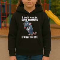 I Don't Want To Cook Anymore I Want To Die Kids Hoodie