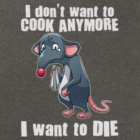 I Don't Want To Cook Anymore I Want To Die Cotton Canvas Backpack