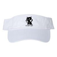 I Do What I Want Funny Black Cat Withe Cup Coffee Gifts Valucap Bio-Washed Visor