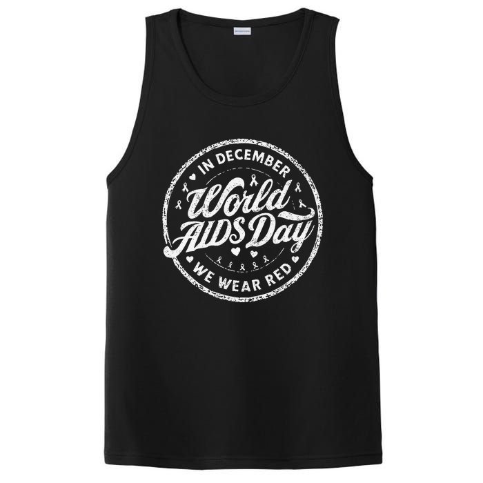 In December We Wear Red World Aids Day 2024 Hiv Awareness Gift PosiCharge Competitor Tank