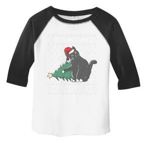 I Do What I Want Santa Cat Christmas Tree Ugly Sweater Xmas Cute Gift Toddler Fine Jersey T-Shirt