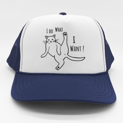 I Do What I Want Cat Trucker Hat