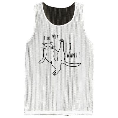 I Do What I Want Cat Mesh Reversible Basketball Jersey Tank