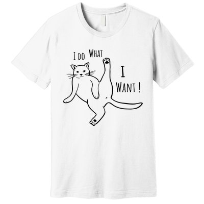 I Do What I Want Cat Premium T-Shirt