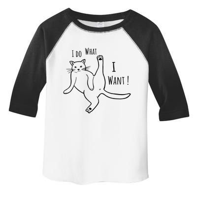 I Do What I Want Cat Toddler Fine Jersey T-Shirt