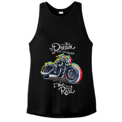 I Don't Want To Dream Of Your Anymore Funny Biker Motorcycle Ladies PosiCharge Tri-Blend Wicking Tank